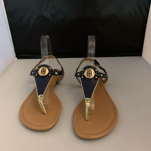 Navy Blue Tommy Hilfiger thong sandals